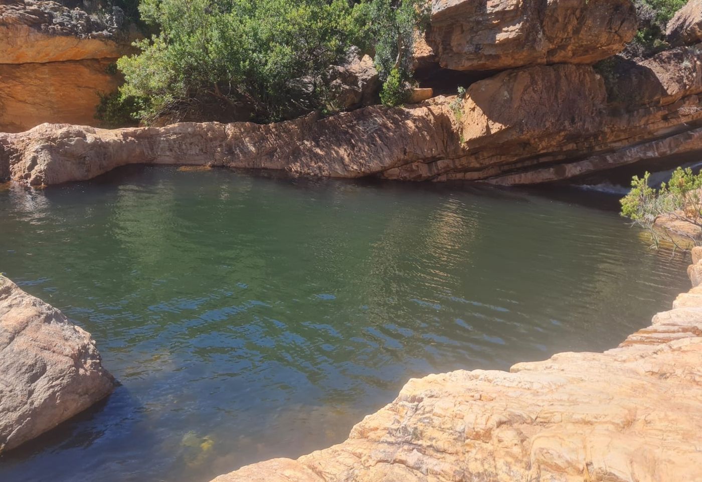 Natural rock pool near Dennebos
